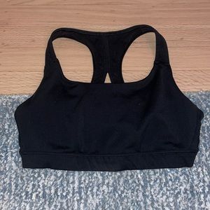 Athleta Black Sports Bra. Mesh Criss Cross Back.